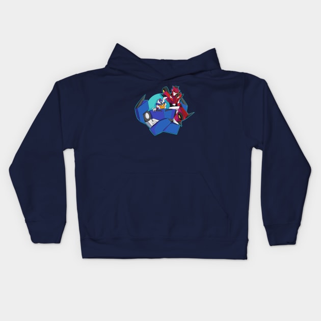 Animated Style Knock Out and Breakdown Kids Hoodie by glitzbot